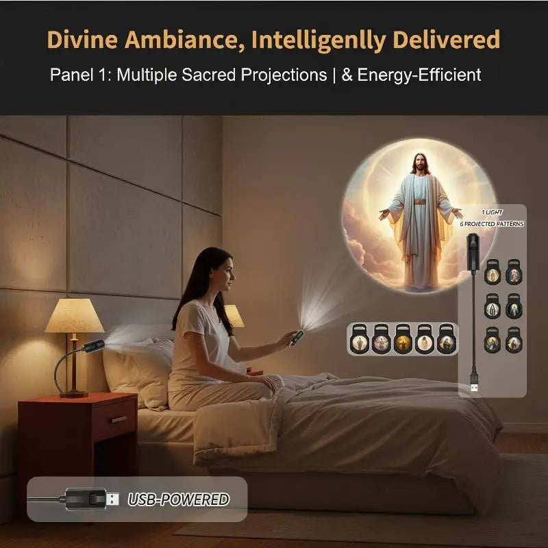Norrow Faith Light in a bedroom (manufacturer image)